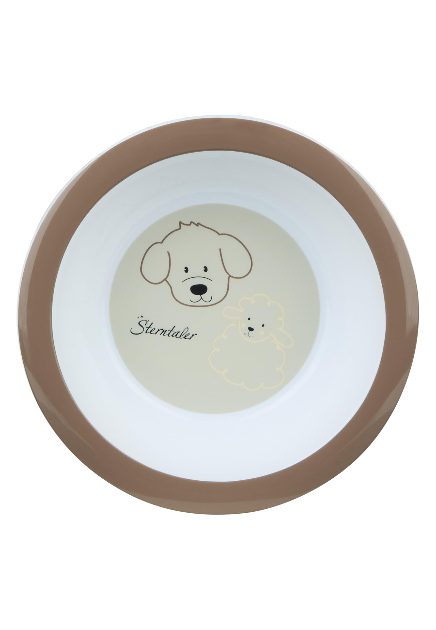 Sterntaler Set di stoviglie da fattoria – stoviglie per bambini e bambini con base antiscivolo su piatto, tazza e tazza – robuste stoviglie per bambini e bambini in materiale alimentare, beige