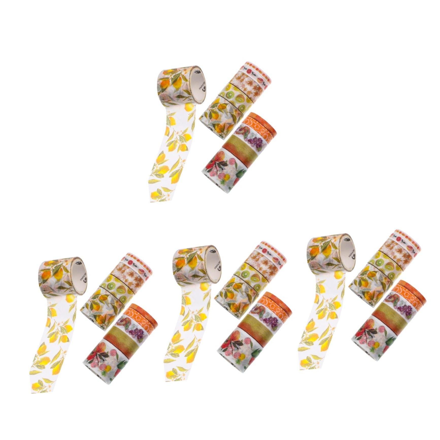 SHINEOFI 4 Set Di Nastri Washi Giapponesi Floreali Nastri Adesivi Gialli Per Decorare La Casa Scrapbooking 10 Pezzi*4
