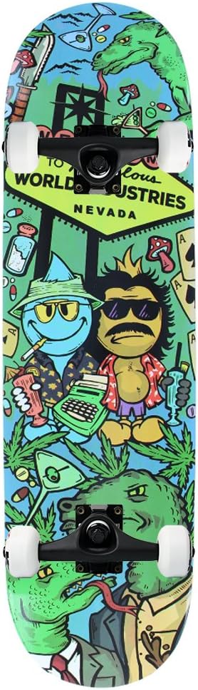 World Industries Skateboard Complete Loathing 8.2" Black Trucks Assembled