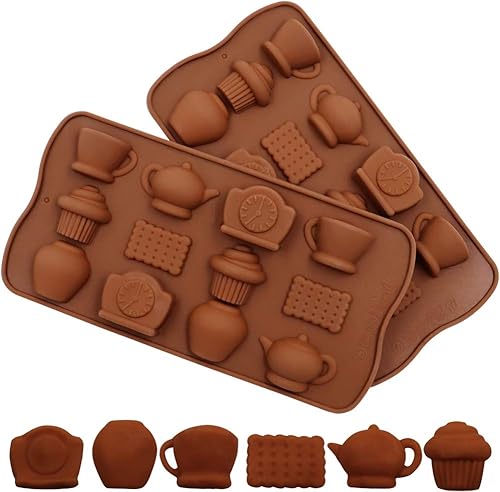 Meiyouju - Moldes de silicona para tetera, paquete de 2 moldes de silicona para té, moldes de caramelo de chocolate, antiadherentes y de liberación disponible en Yaxa Guatemala