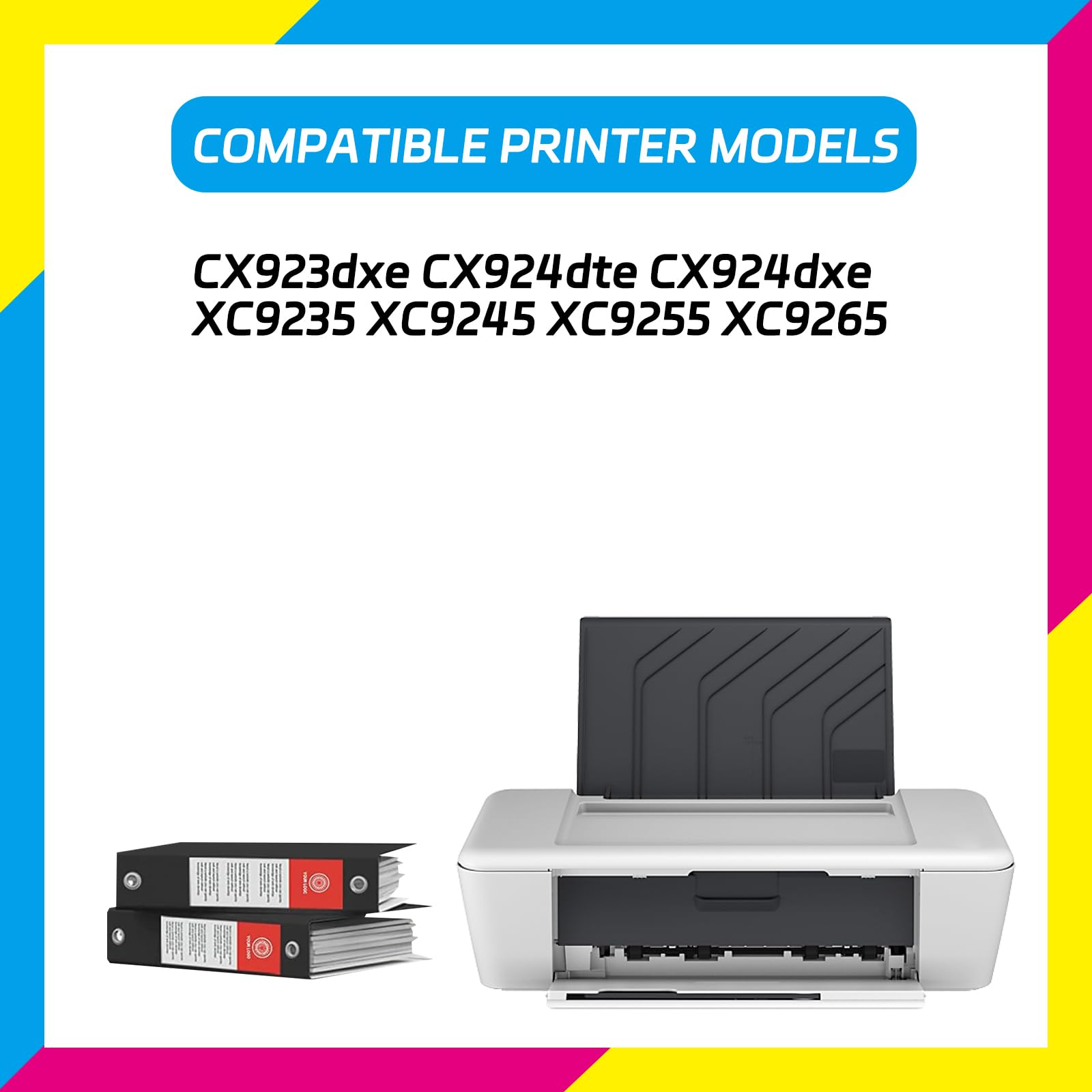 41X1598 Developer Unit Compatible for Lexmark CX923dxe CX924dte CX924dxe XC9235 XC9245 XC9255 XC9265 Printers, High Yield 300000 Pages, with Chip High-Definition Printing (1 Pack Black)