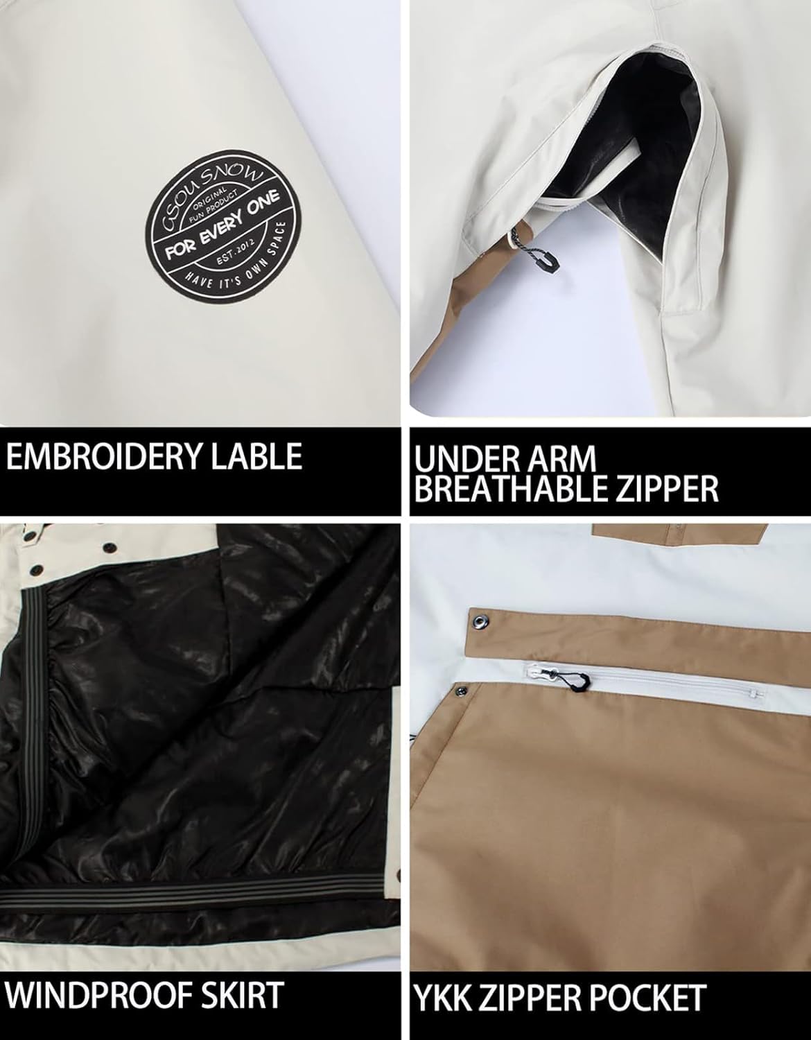 Men Ski Jackets Snowboard Coats Women Waterproof Pullover Jacket Winter Sports Windproof Warm - Image 5