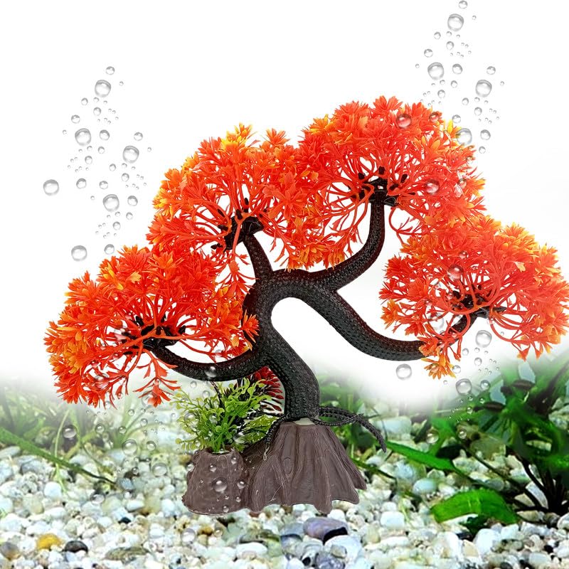 Jainsons Large Aquarium Plants Artificial Plastic Plants Decoration Ornaments Safe for Betta Clownfish Cichlid Guppy Glofish Tank Decoration All Fish | Orange 7.5 Inch Tall Plant (B0D2J72R77) Amazon Price History, Amazon Price Tracker