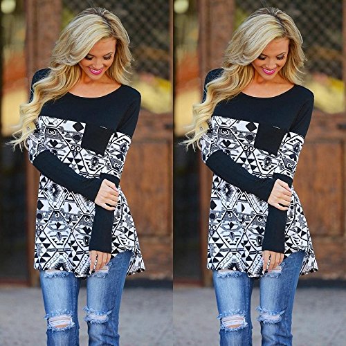 Calistous moda donna manica lunga irregolare