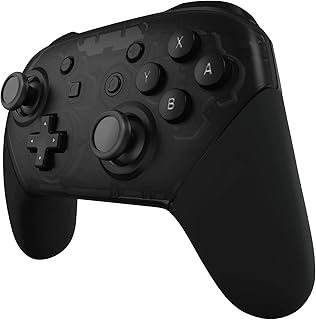 eXtremeRate Black Replacement Handle Grips for Nintendo Switch Pro Controller, Soft Touch DIY Hand Grip Shell for Nintendo Switch Pro - Controller NOT Included