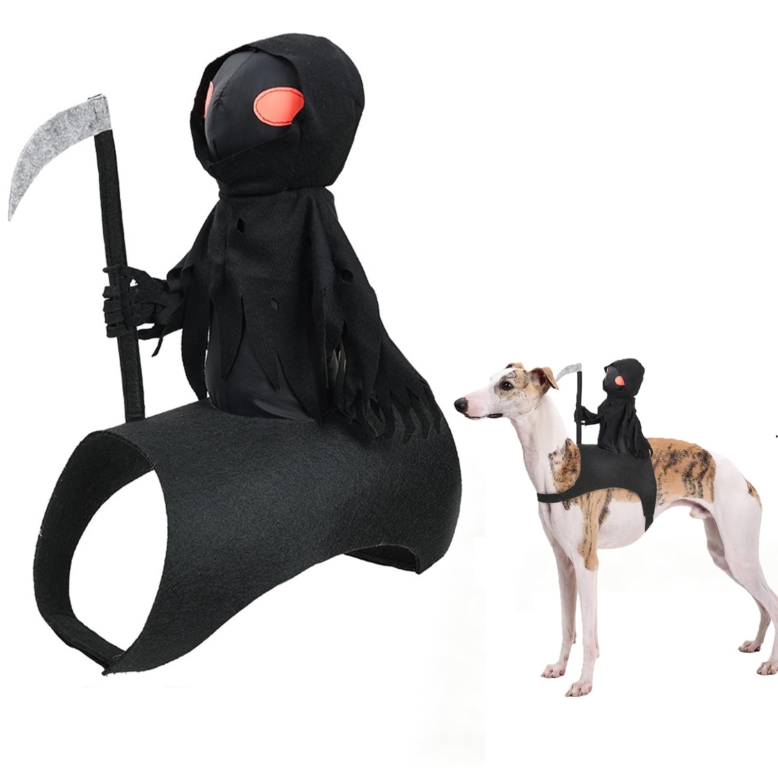 Dog Halloween Costume, Funny Knight Cosplay Pet Outfit for Dogs & Cats, Soft Medieval Warrior Fancy Dress Clothes for Puppies, Perfect for Halloween Party, Christmas and Pet Photoshoot，L