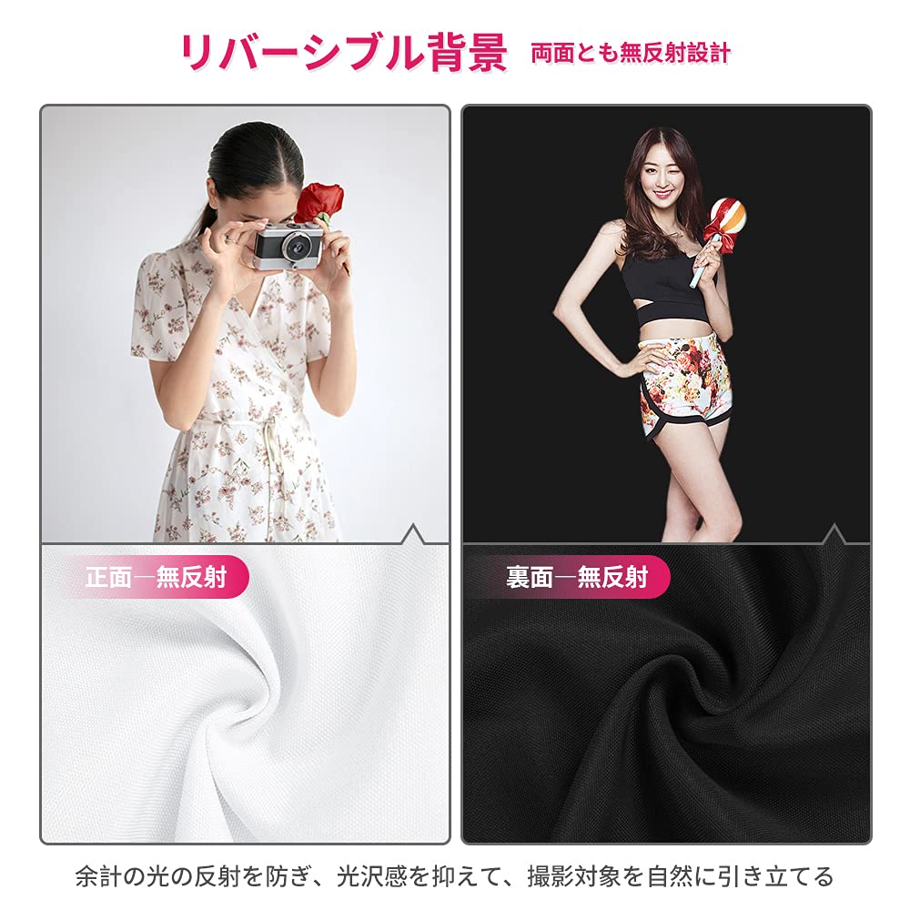 Amazon | JEBUTU 背景布 黒 白 布 リバーシブル 撮影 150x200cm 暗幕