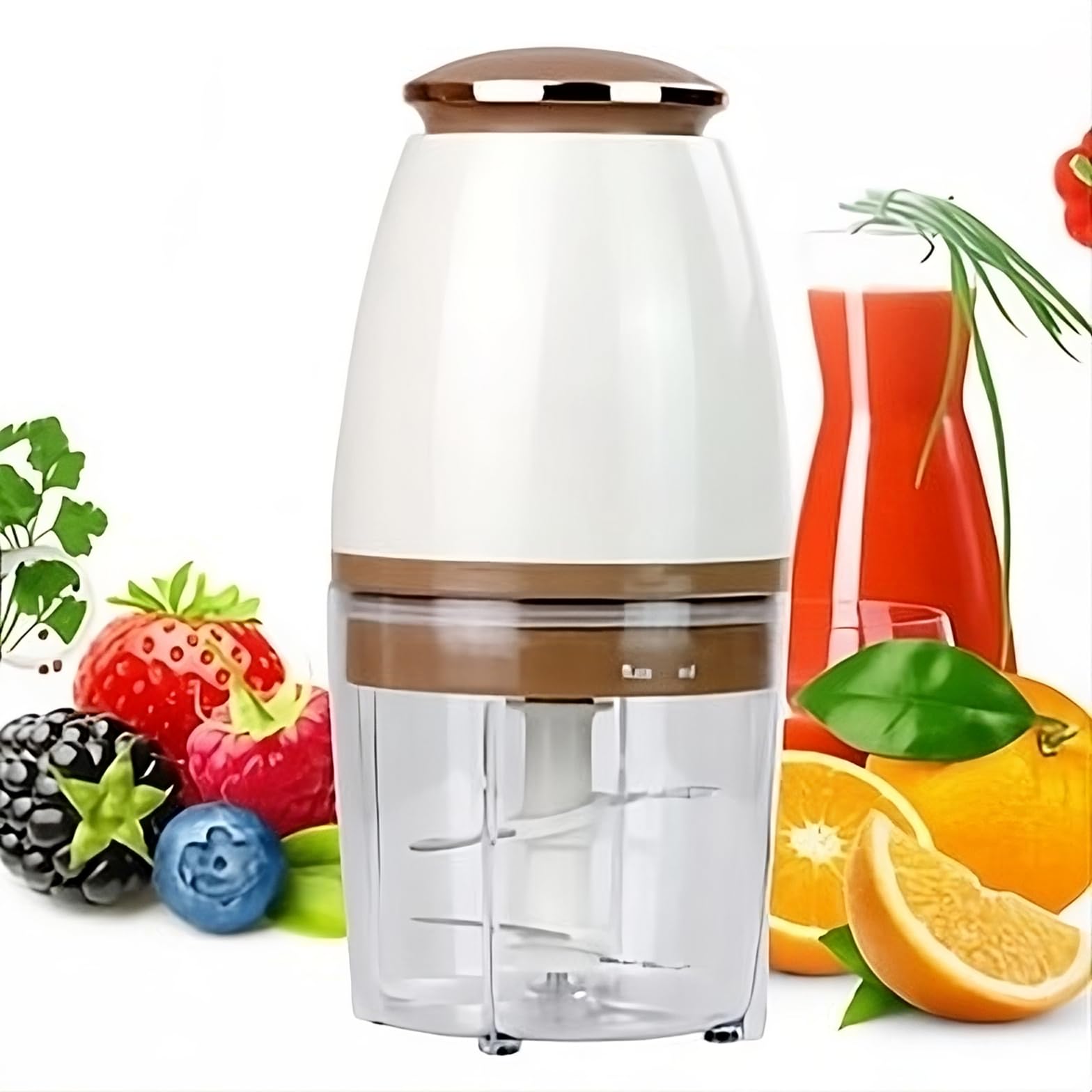 Multipurpose Mini Electric 220V Food Chopper, Food Processor Blenders, Mini Blender Mixers & Grinder Capsule Cutter - 700ML (1Pcs)-image-31
