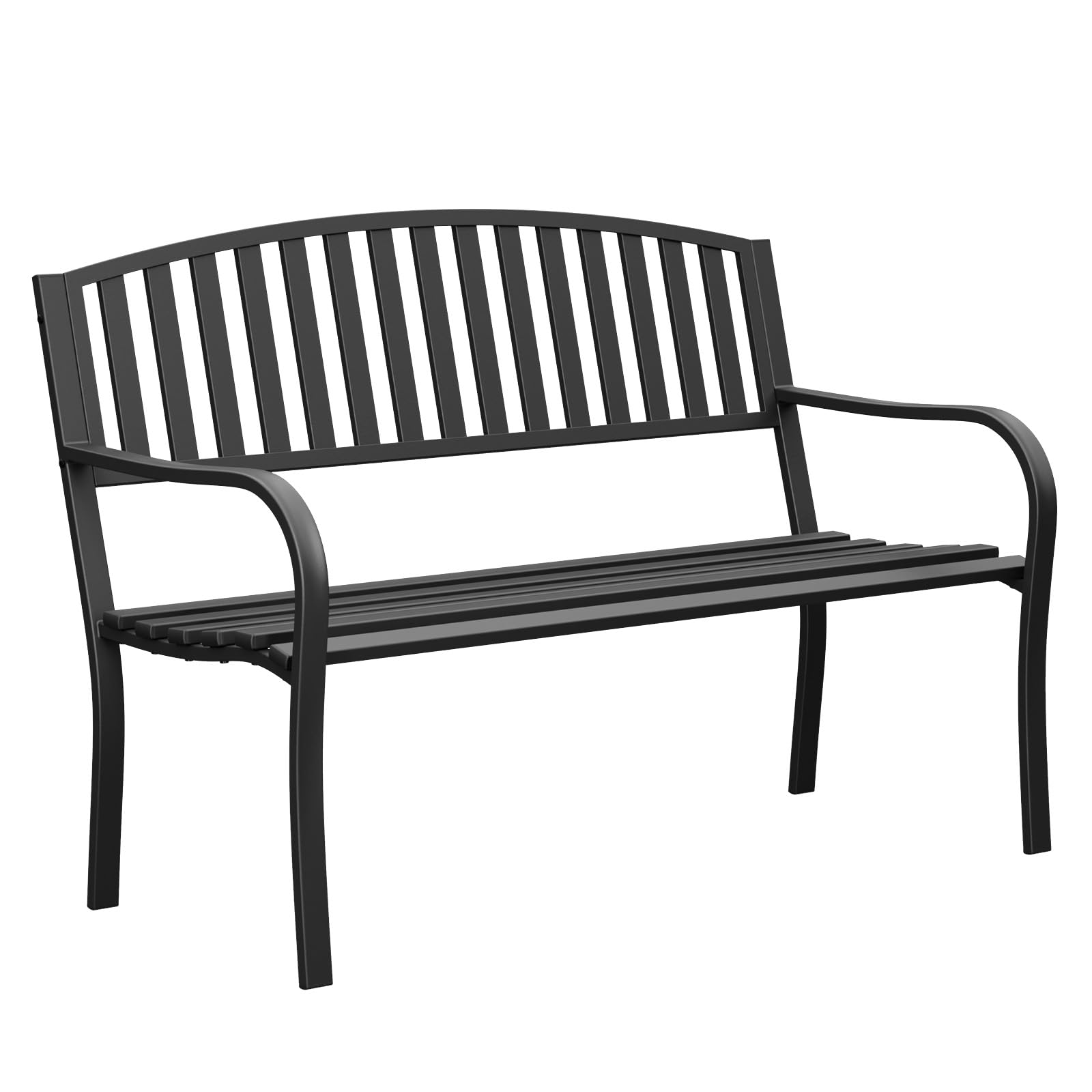 Banco de jardín para parque y porche con reposabrazos cómodos y diseño elegante