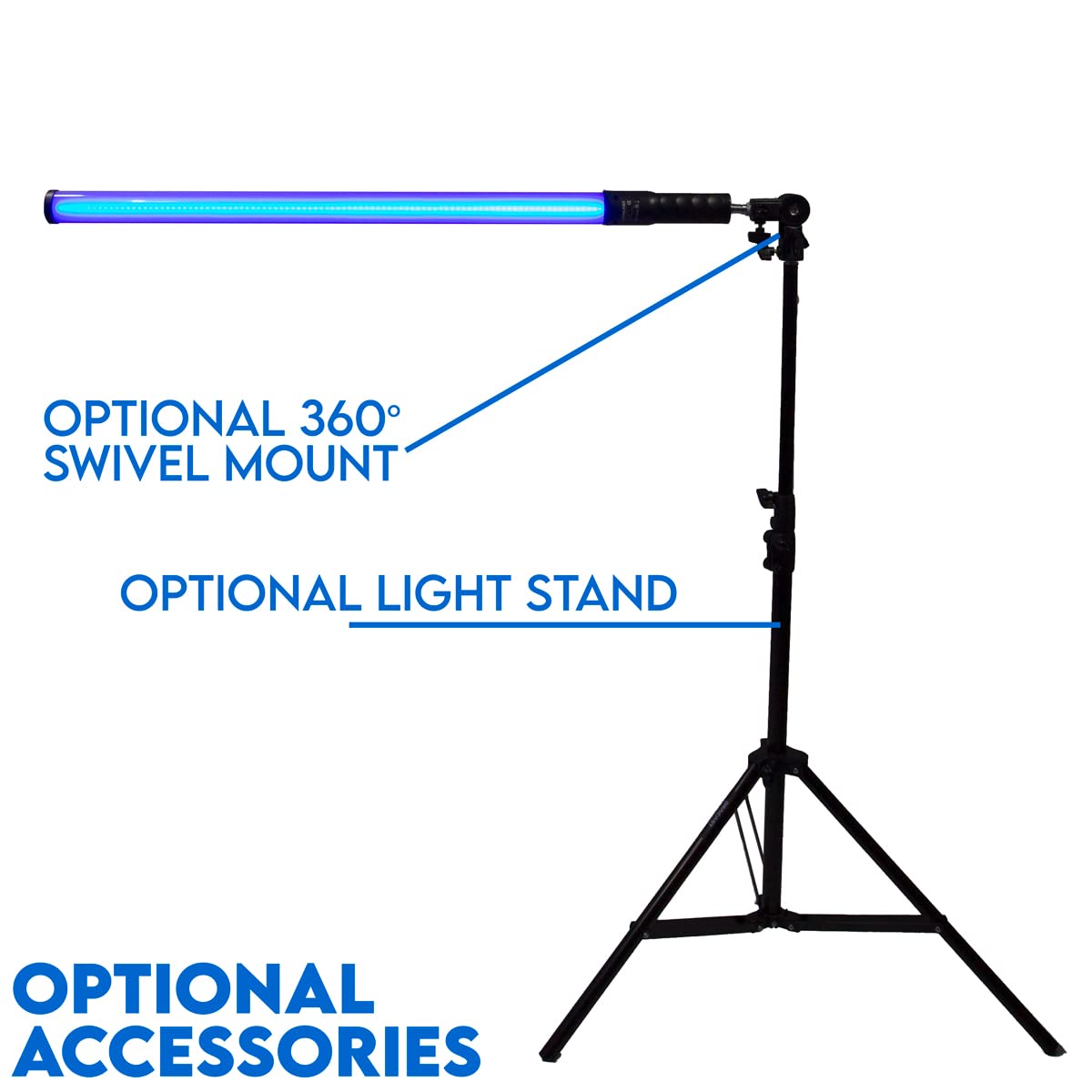 Dracast X-Series 800 kolorowy pręt świetlny RGBWW | lampa wideo LED | sterowanie za pomocą aplikacji | regulowana temperatura barwowa CCT 2700 K - 6500 K | efekty specjalne | akumulator 2600 mAh | 96+