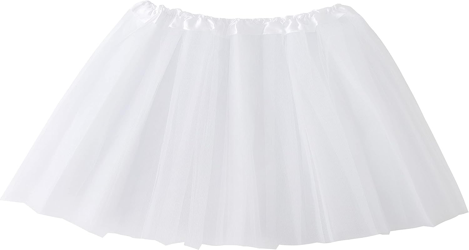 Women's Classic Elastic 4-Layered Tulle Tutu Skirt Ballet Party Costume