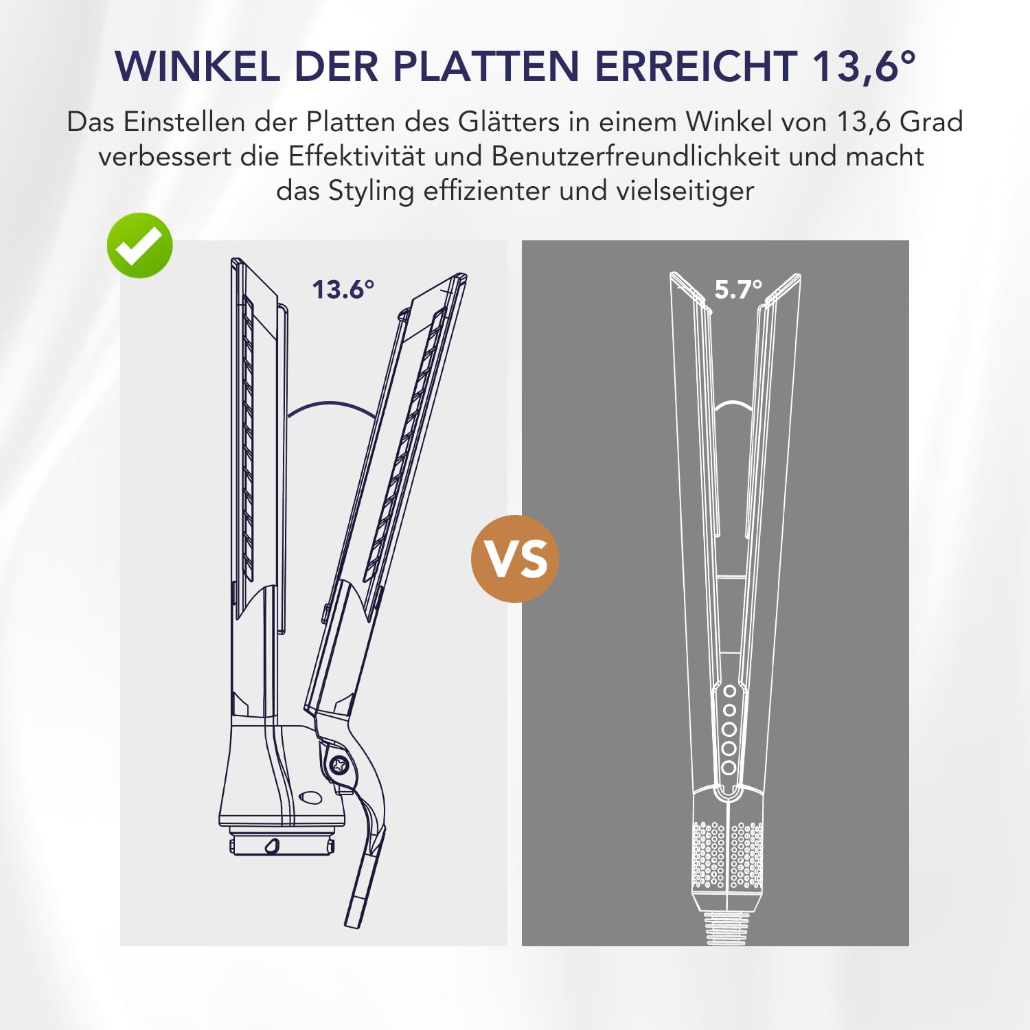 Glätteraufsätze für Dyson Airwrap mit Airflow Technologie ohne heiße Platten für sanftes Haarstyling mit weniger Schäden, Kompatibel mit HS01/HS05/HS08, Blau