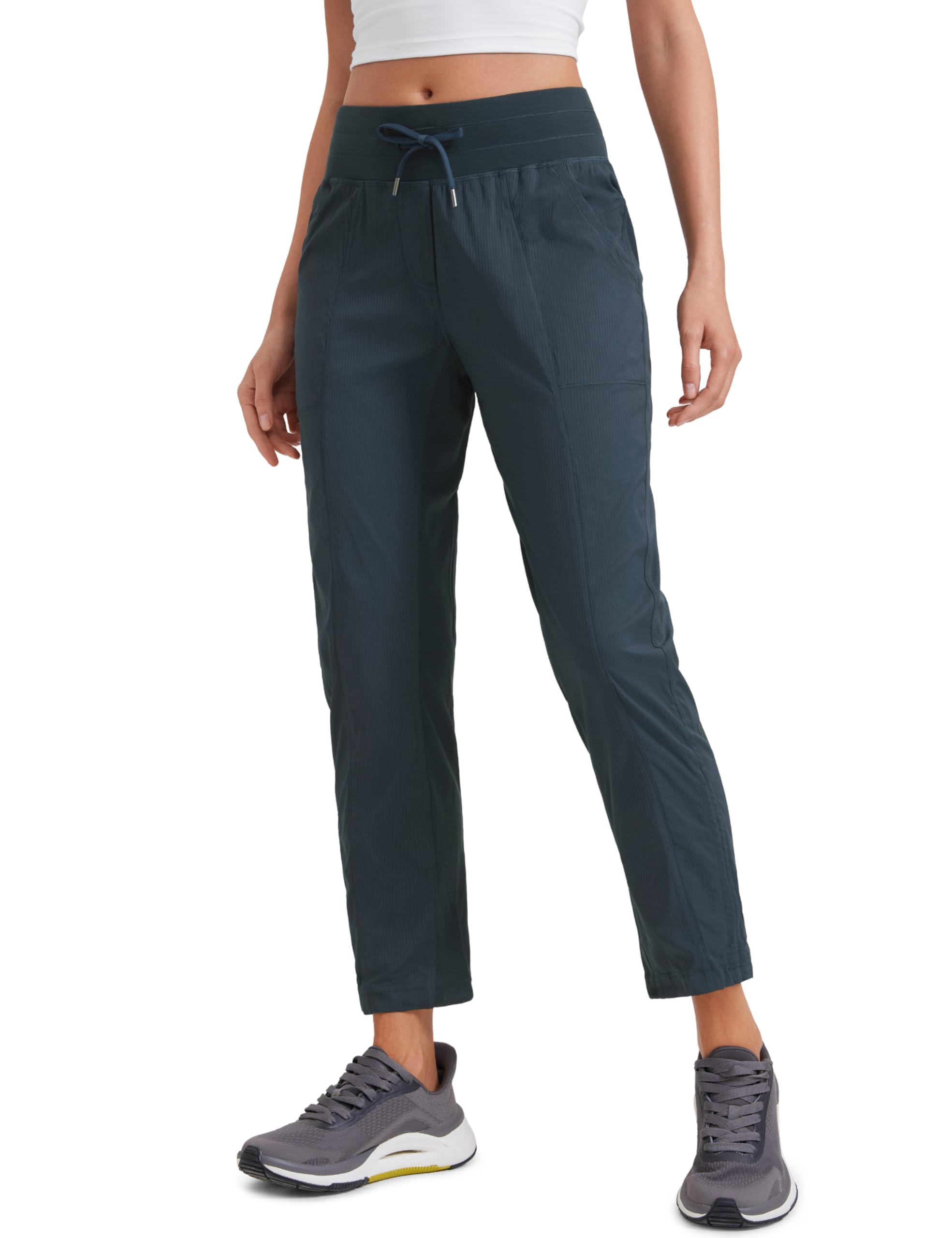 CRZ YOGA Womens Casual 7/8 Pants 27" - Lightweight Workout Outdoor Athletic Track Travel Lounge Joggers Pockets