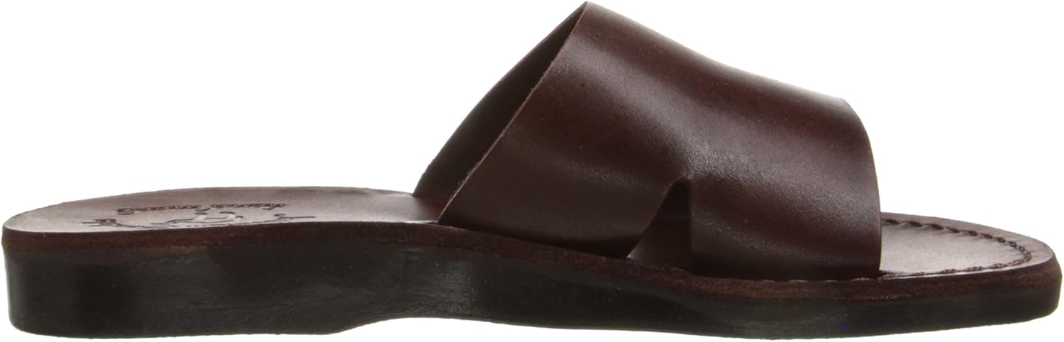 Bashan - Leather Slide Sandal - Womens Sandals 5 Brown