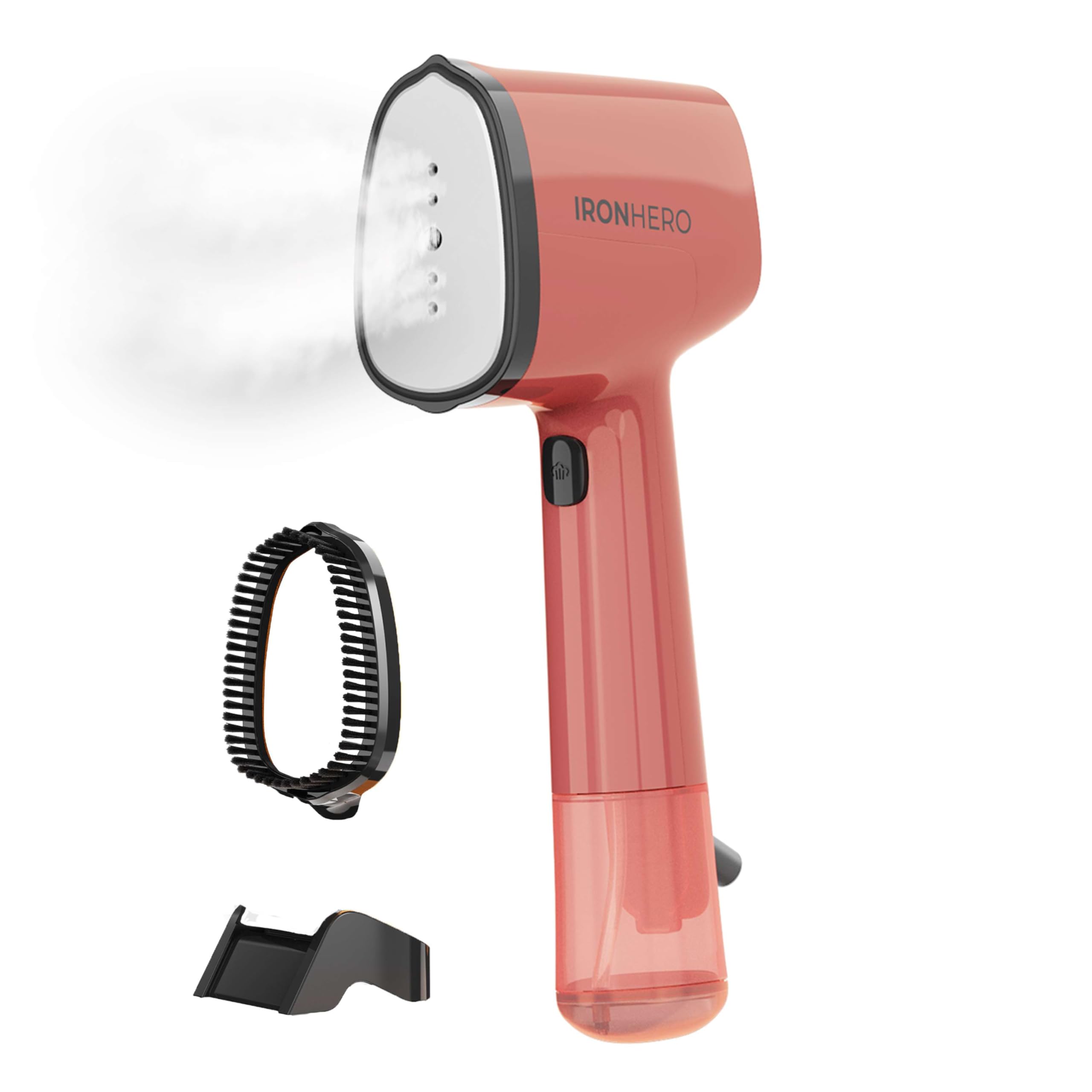 Cecotec Plancha Vertical Vapor IronHero V-1500 Essential Berry. 1500W, Suela Cerámica Ultradeslizante, Vapor Continuo 25g/min, 2 Modos, Calentamiento Rápido, Accesorio de Cepillo de Silicona