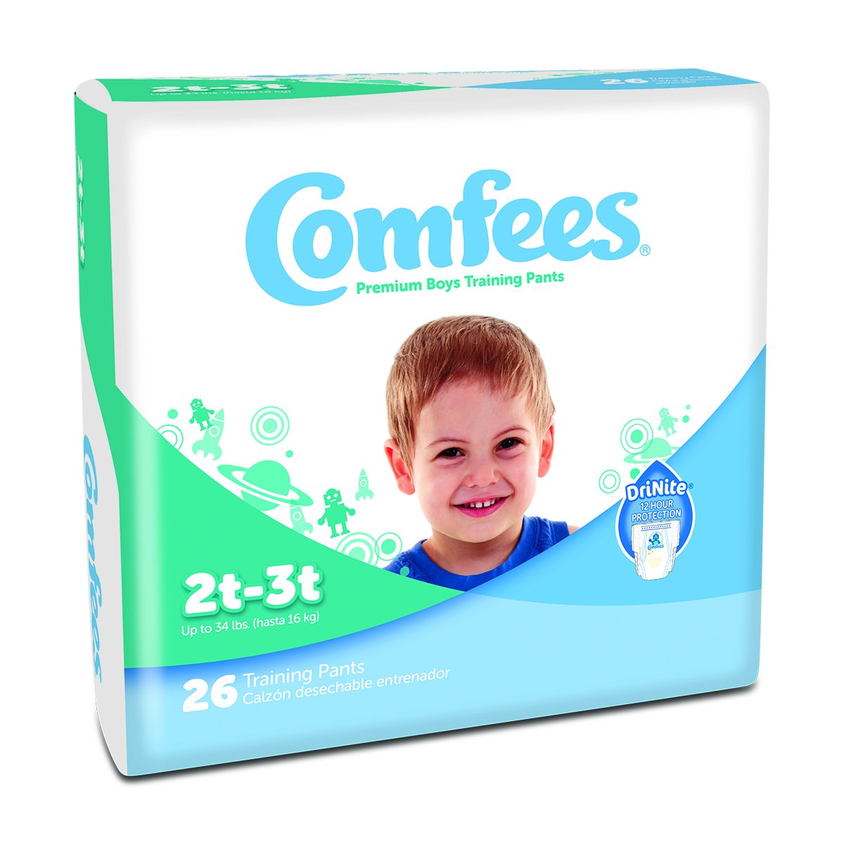 ComfeesTraining Diaper Pants for Boys, 26 Count