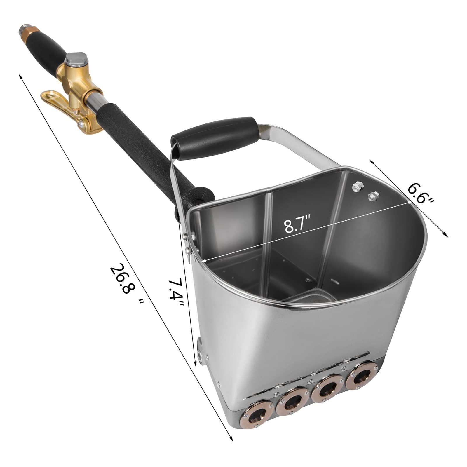 Spritzpistole, Zementmörtel-Sprühgerät, 4-Strahl-Gipst-Trichter-Pistole, Render-Sprühgerät, Trichter-Eimer, Gipspistole for Wände, Decken, Farbe Für Heimwerker-Anfänger