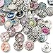 Soleebee Mixed Random Alloy Rhinestones Resin 18-20mm Snap Buttons Jewelry Charms