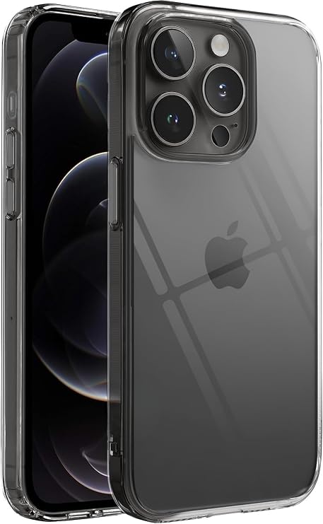 MADNOVA Transparent Phone Case Compatible with Apple iPhone 15 Pro, Camera Protected Silicone Case