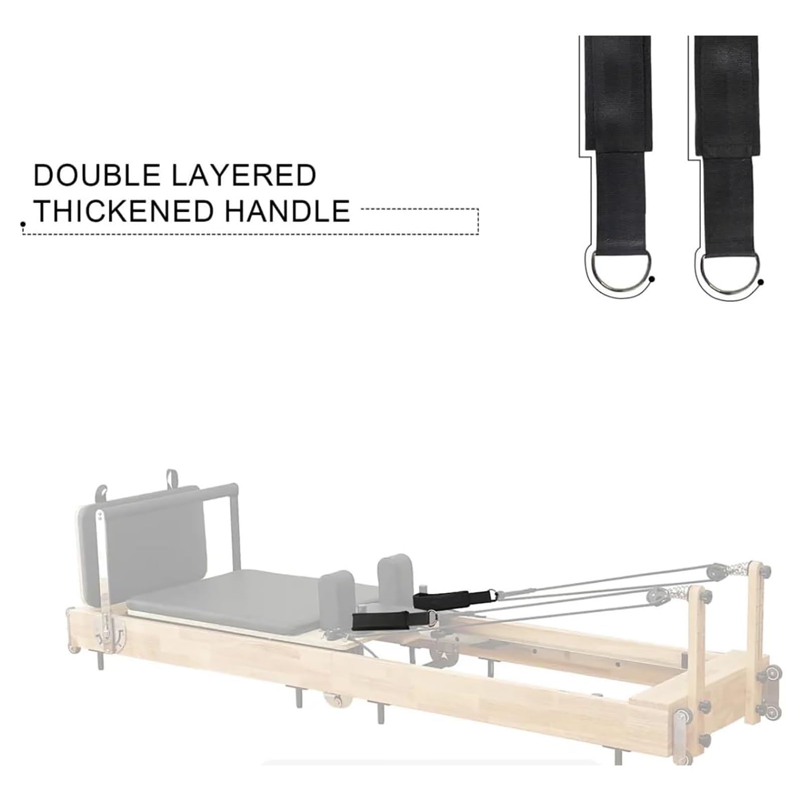 TsoLay Macchina Pilates Reformer Pieghevole, Pilates Reformer in Legno, Attrezzatura Pilates Pieghevole, 7 Livelli di Regolazione della Resistenza, Legno d'Acero per L'allenamento del Corpo Stamina