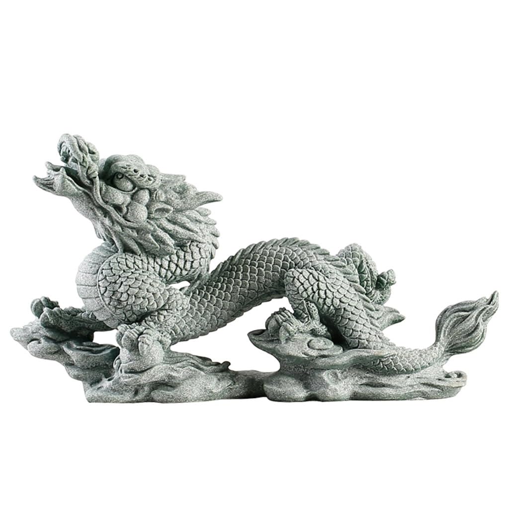 Mascotte du zodiaque dragon vert TUSUOD pour aquarium et décoration