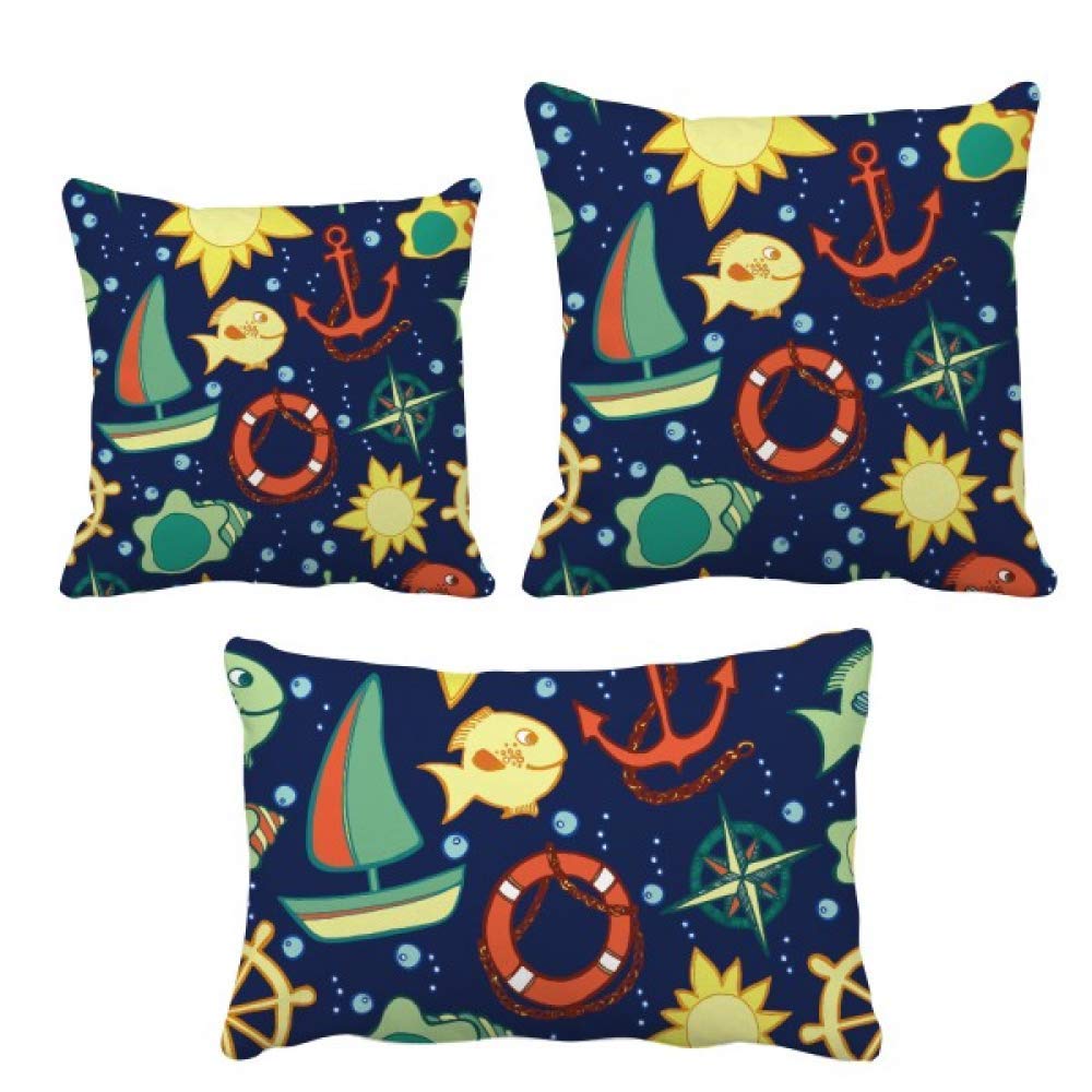Housse de coussin navigation pour s'évader face à l'océan bleu