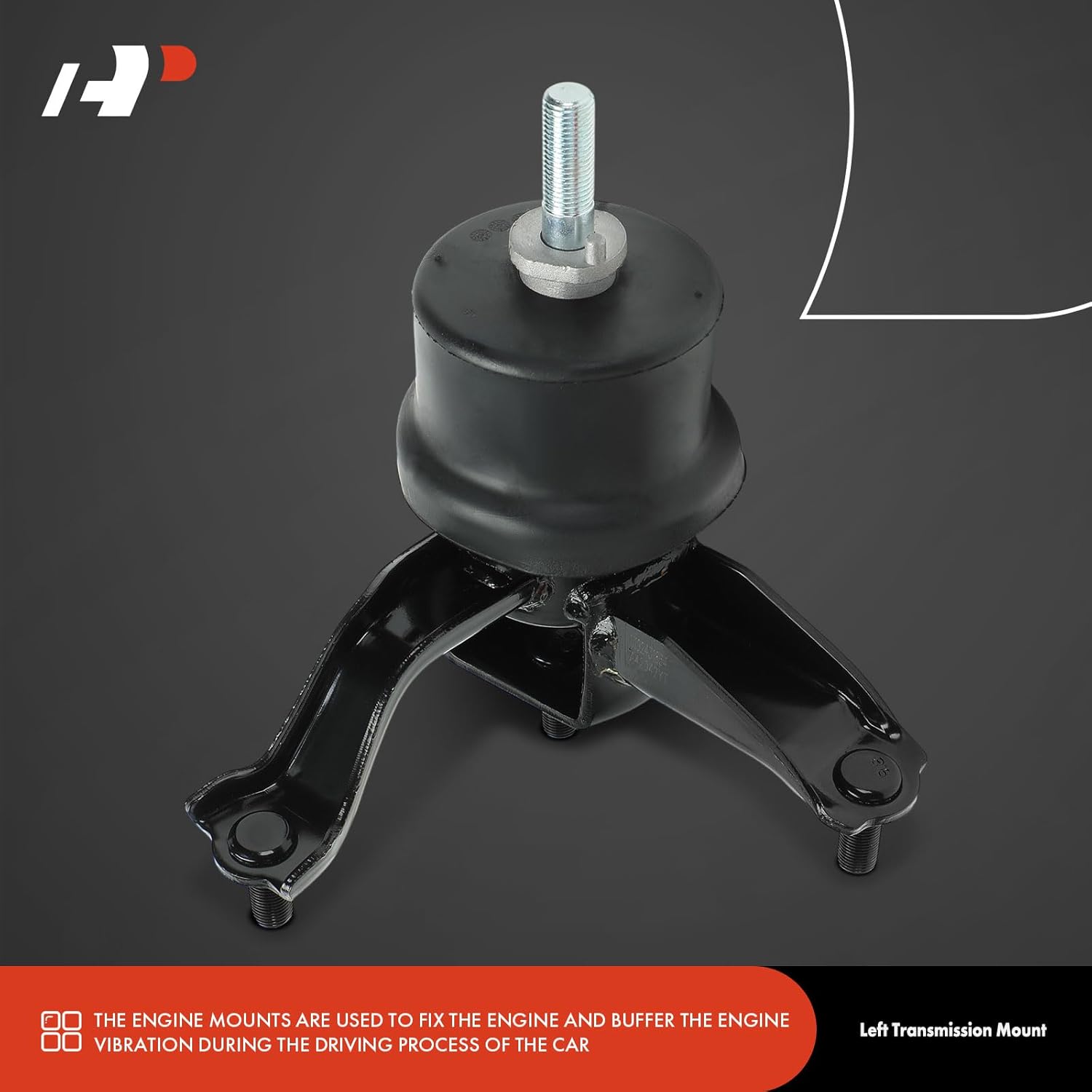 A-Premium Left Driver Transmission Mount Compatible with Toyota Highlander 2011-2019 3.5L & Lexus RX450h 2010-2015 3.5L, Automatic Transmission