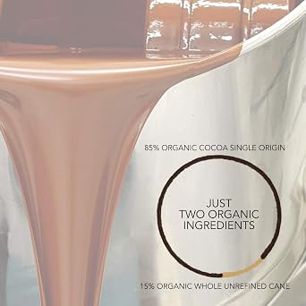 Nibble Chocolate Peru 85% | 3 Pack | Certified Organic | Vegan | 2 Ingredients | Gluten & Soy Free |