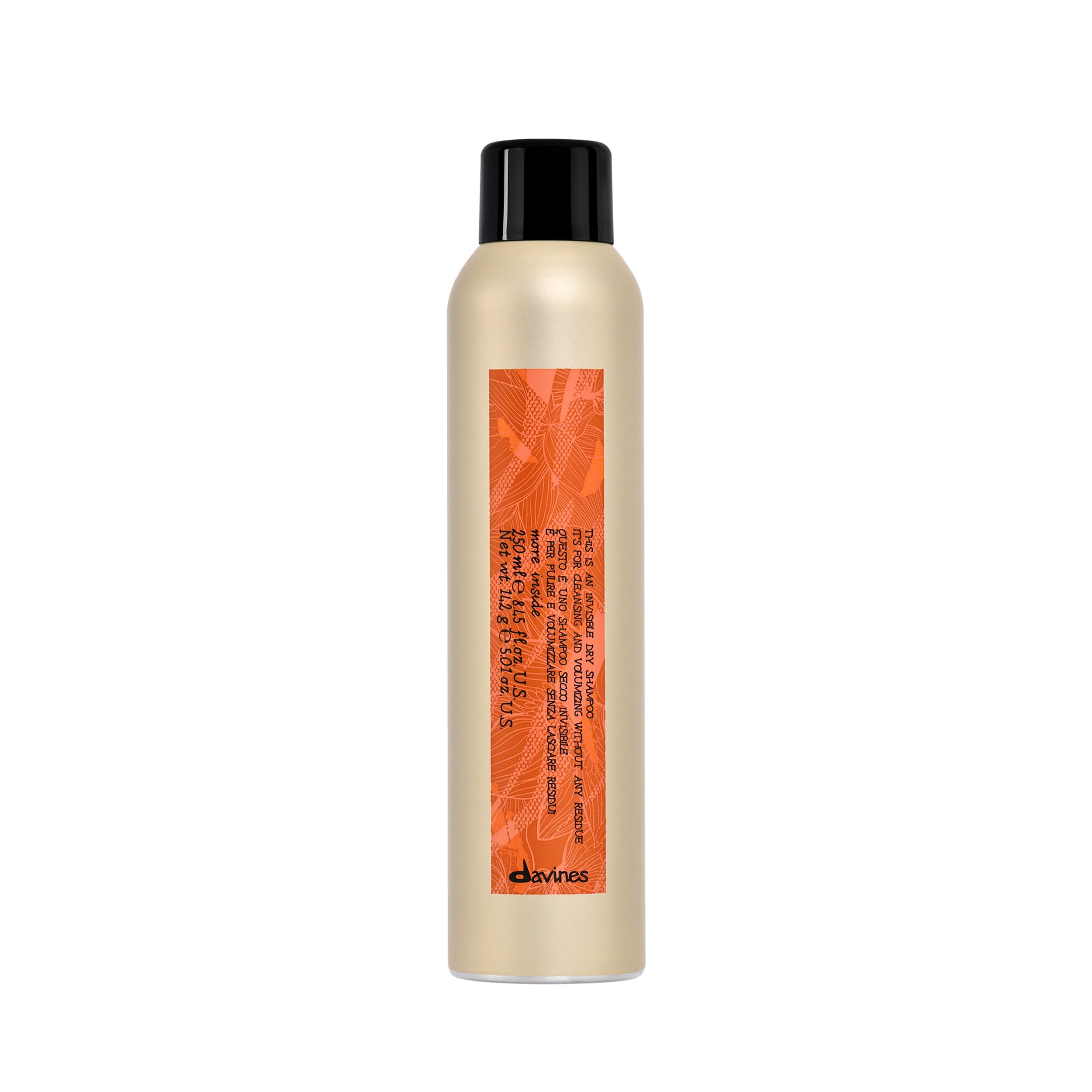Davines Dry Shampoo - Shampoo secco detergente senza utilizzo di acqua - Assorbe il sebo in eccesso - Dona corpo immediato ai capelli - 250 ml