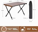 TIMBER RIDGE Tavolo da Campeggio Pieghevole Regolabile in Altezza, 4-6 persone Leggero in Alluminio per Campeggio, Picnic, Barbecue, Cortile, Feste, supporto 100 kg - 3