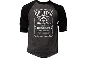 Men's Gracie Jiu Jitsu Whiskey Label Black/Gray Raglan Baseball T-Shirt