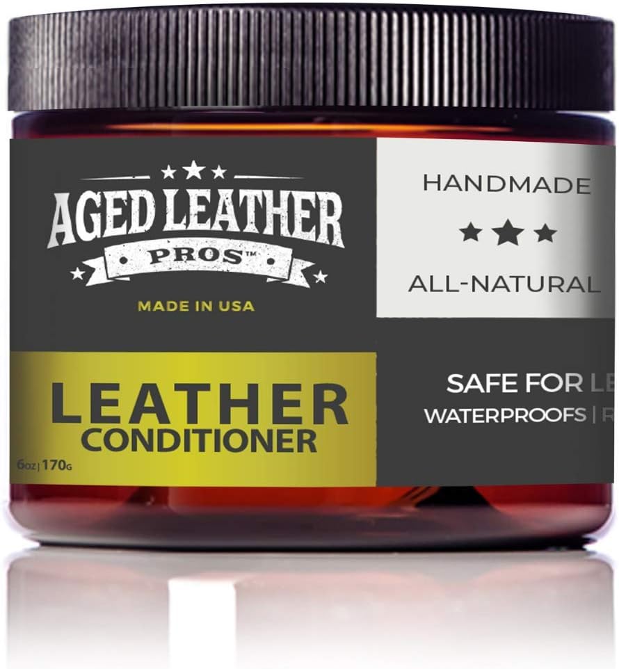 Beeswax Leather Conditioner Recommended by Pros for Genuine Leather, 6 OZ, Made in USA, All-Natural & Non-Toxic