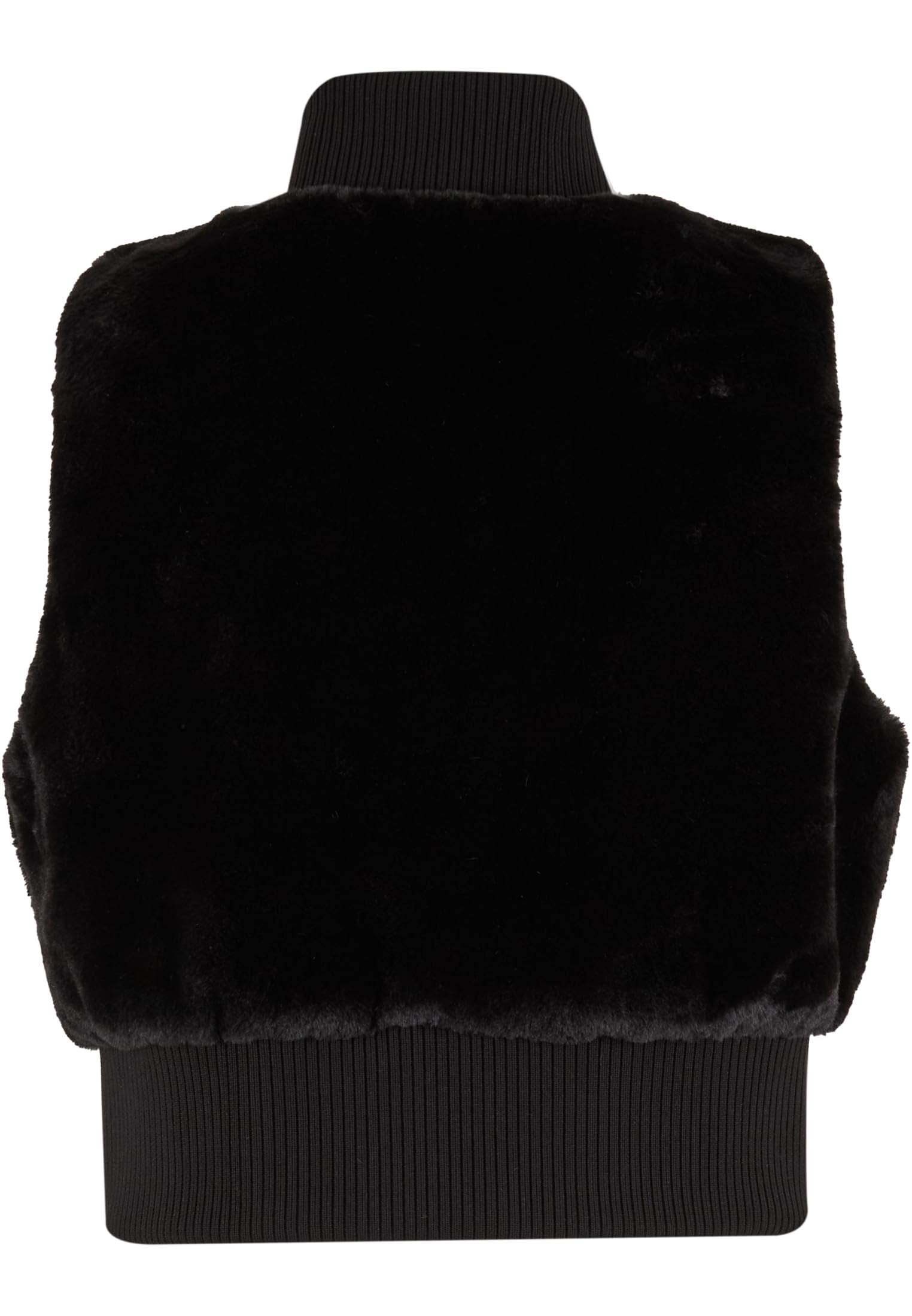 Urban Classics Ladies Cropped Faux Fur Vest Donna Gilet nero