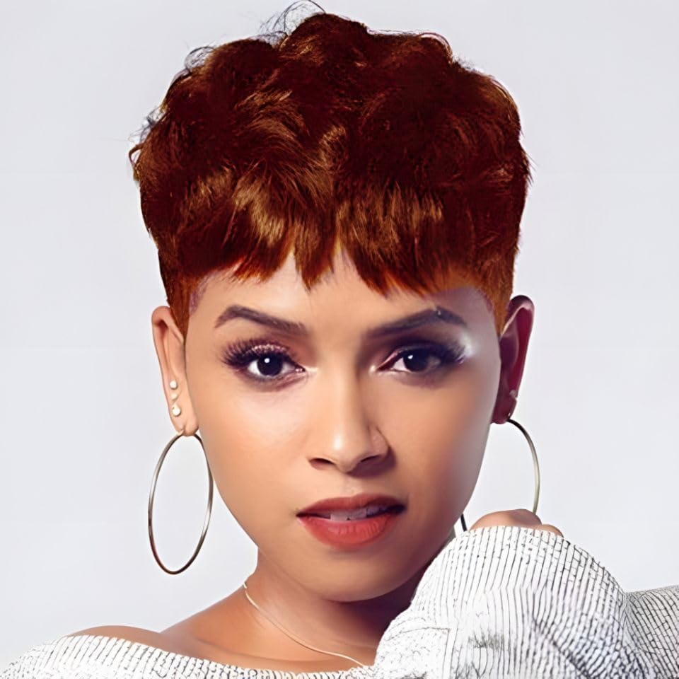 Nicelatus Synthetic Wigs With Bangs Black Hair Wig Short Hairstyles for Women Short Black Wig