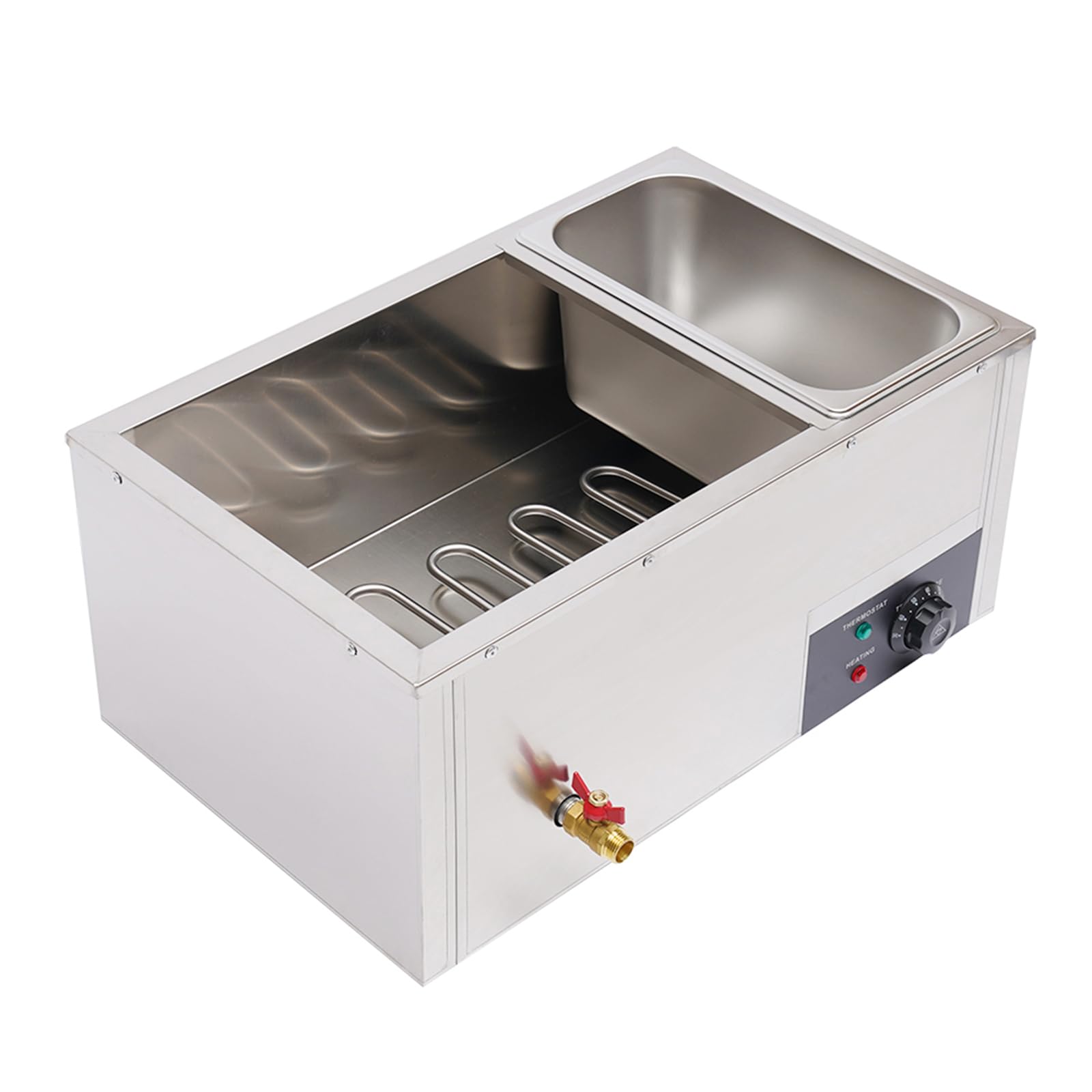 Chauffe-buffet en acier inoxydable avec couvercle, Chauffe Plat, restauration avec récipient 3 x 7 l - Réchauffeur électrique - 850 W