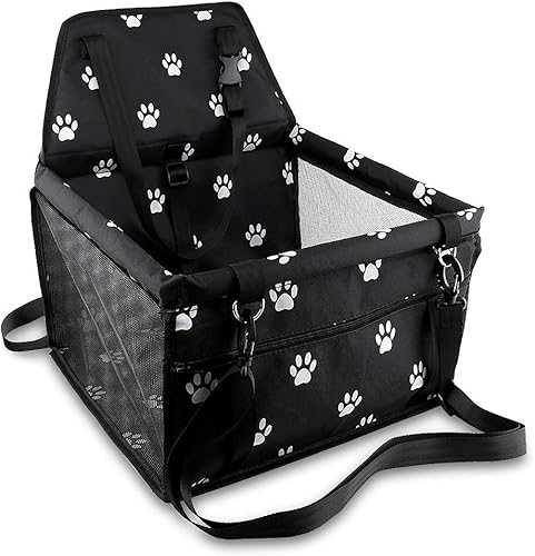 Petbobi Silla elevada de automóvil para perro o gato portátil estable y transpirable con cinturón de seguridad para viaje viene con bolsa para su Petbobi Silla elevada de automóvil para perro o gato portátil estable y transpirable con cinturón de seguridad para viaje viene con bolsa para su