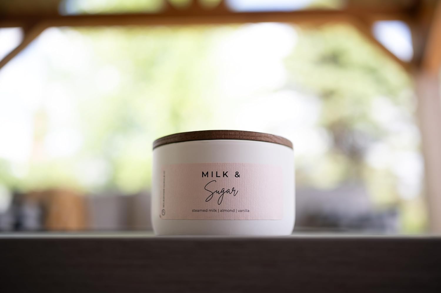 Milkhouse Candle Company Milk & Sugar Soy Candle - Steamed Milk | Almond | Vanilla Scented - 10 oz Signature Statement Candle with Lid, 20+ Hour Burn Time, Made in the USA