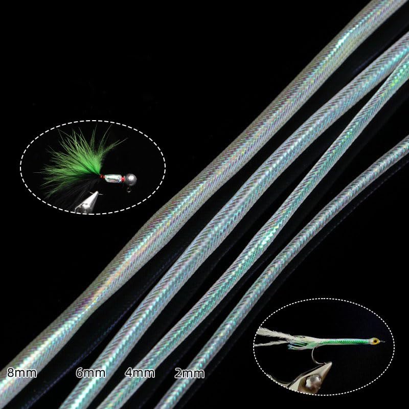 Material trenzado holográfico para moscas de pesca miniatura 2