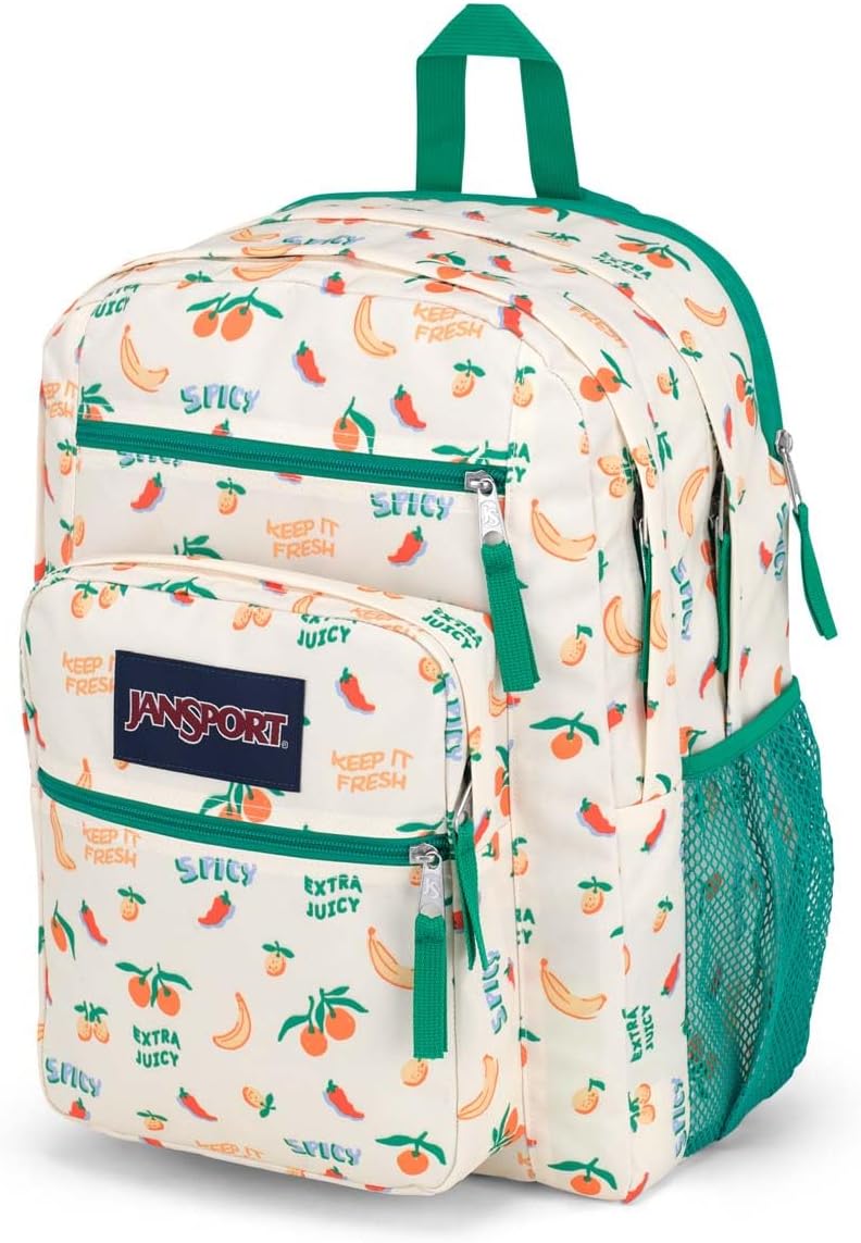 JanSport Laptop Backpack - Computer Bag with 2 Compartments, Ergonomic Shoulder Straps, 15” Laptop Sleeve, Haul Handle - Five A Day Cream