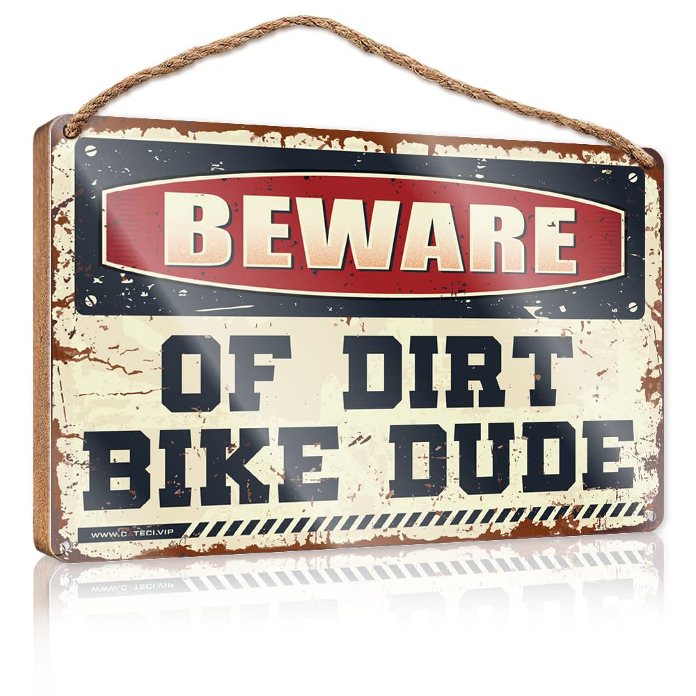 Office Sign For Door Wood Beware Of Dirt Bike Dude Wooden Sign(20X30CM)