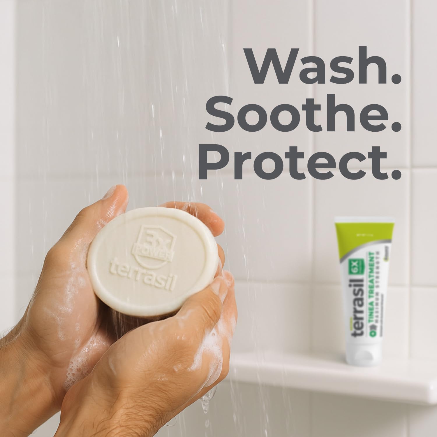 terrasil Tinea Versicolor Treatment Cream + Tinea Soap 2-Product Kit Made in The USA, Clinically Proven 1% Clotrimazole. Antifungal Treats Most Ringworm & Fungal Infections. (.5oz Tube + 75g soap) - Image 5