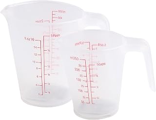 Multi-Purpose Measuring Cup Set - 1/2 Cup BPA-Free Unbreakable Plastic - Stackable Dishwasher Safe - Liquid/Solid Measurement - Kitchen Essential