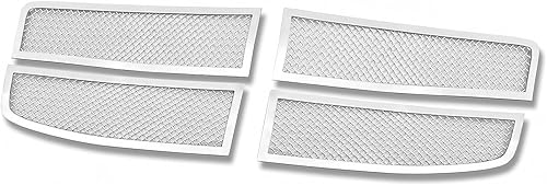 APS Rejilla de malla cromada de acero inoxidable premium compatible con Dodge Durango 2007 2008 2009 2010 superior principal N19-T07467D