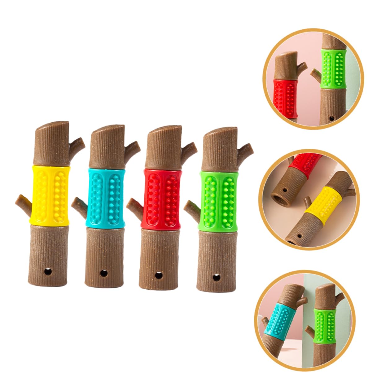 Generico Set Di 4 Giocattoli Da Masticare Per Cuccioli E Cani Di Piccola Taglia Per Un Gioco Interattivo Divertente