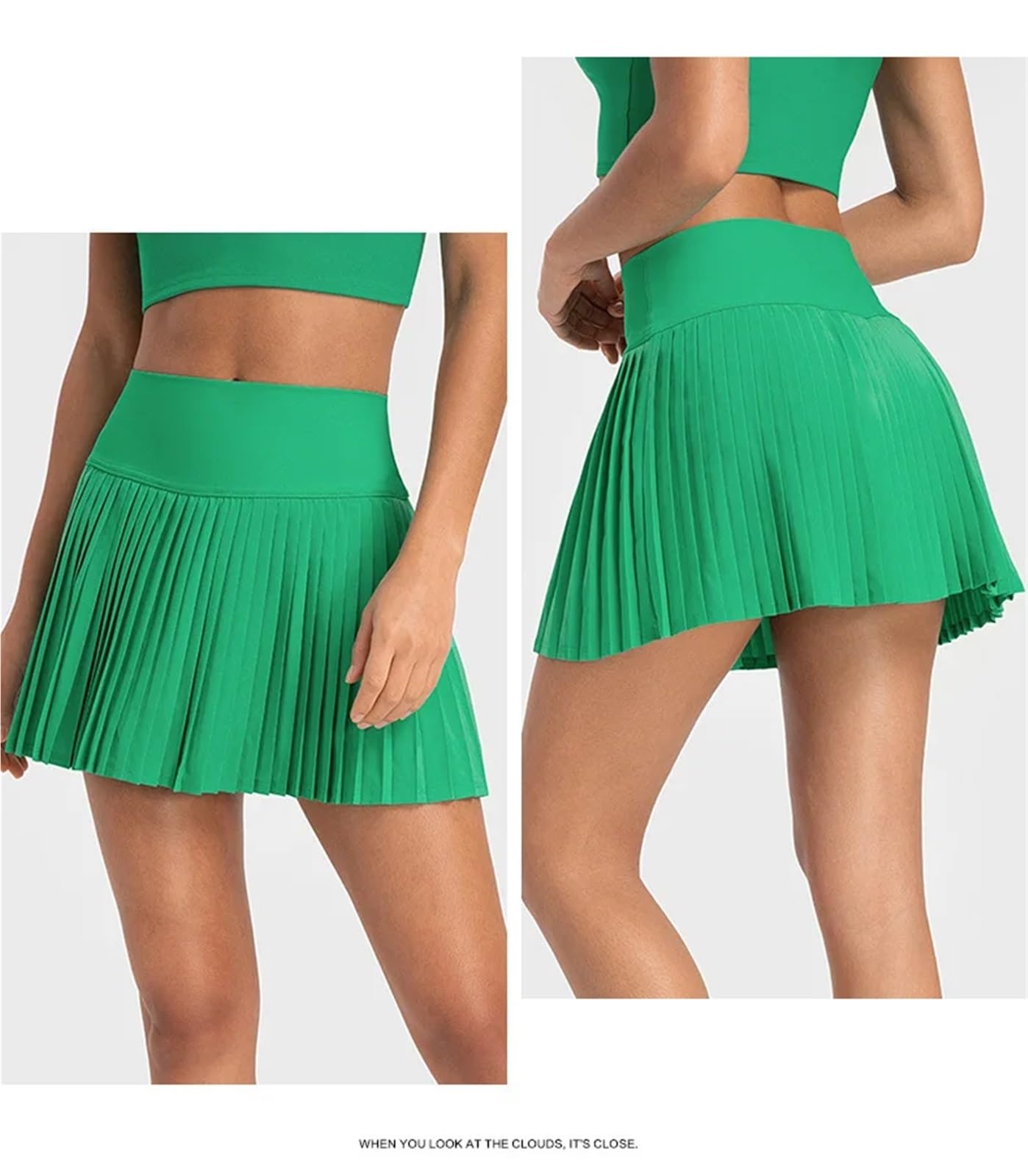 Faldas de Tenis Deportivas for Mujer, Mallas Cintura Alta, Pantalones Cortos Yoga y, Vestido con Bolsillos, Falda Plisada Falda Tenis Mujer
