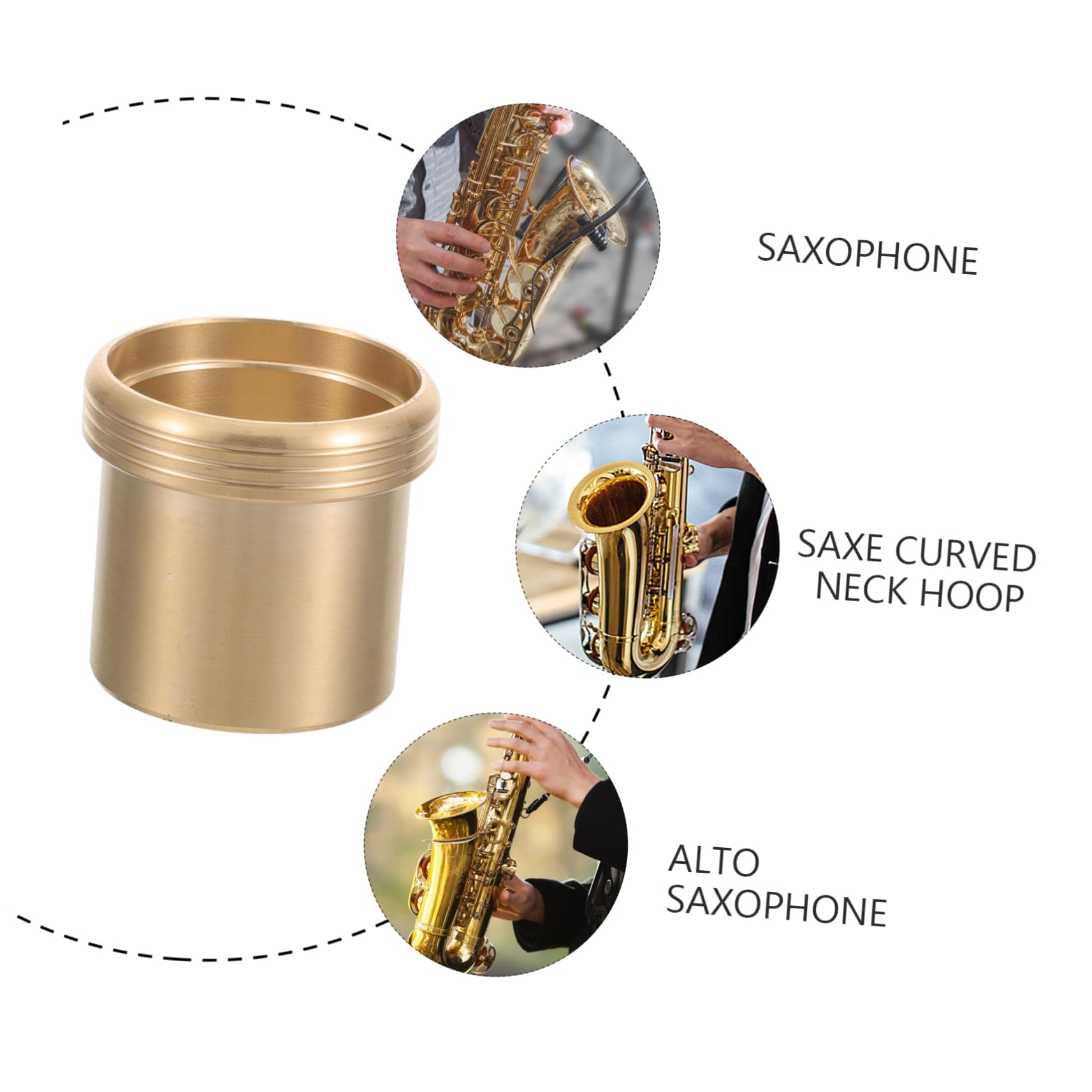 Holibanna Alto Tenor Saxophone Bend Neck Hoop Clips Durable Replacement Accessory for Enhanced Performance and Secure Connection Woodwind Instruments