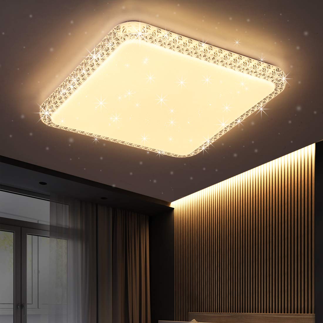 Amazon.co.jp : LED シーリングライト 星空効果 24W 調光調色タイプ 6