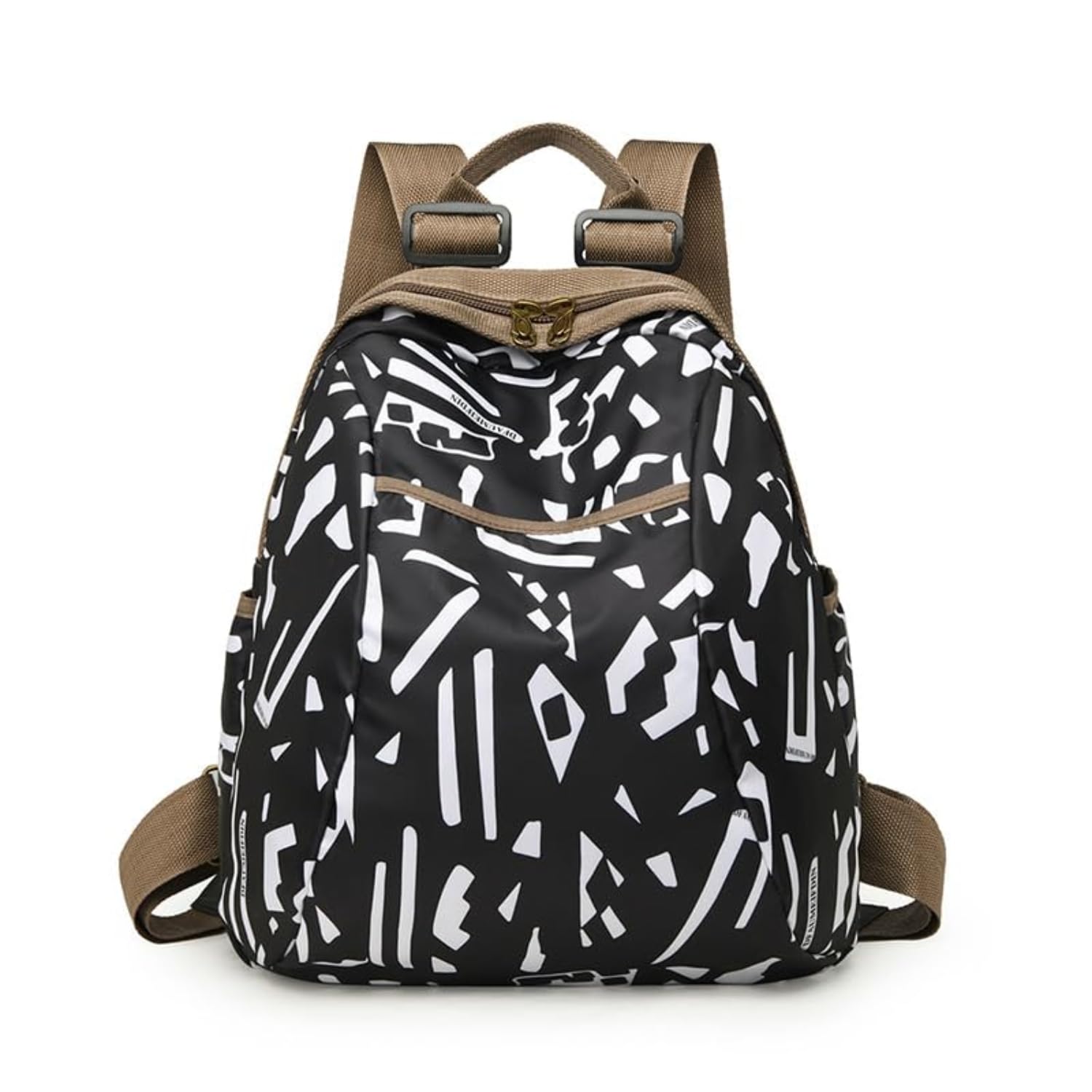 Fashionable Casual Nylon Backpack for Womens Girls M Size Multipurpose BagPack Travel, Casual, College, Office, Work Gift Bag Women (Maple Leaf)-image-42