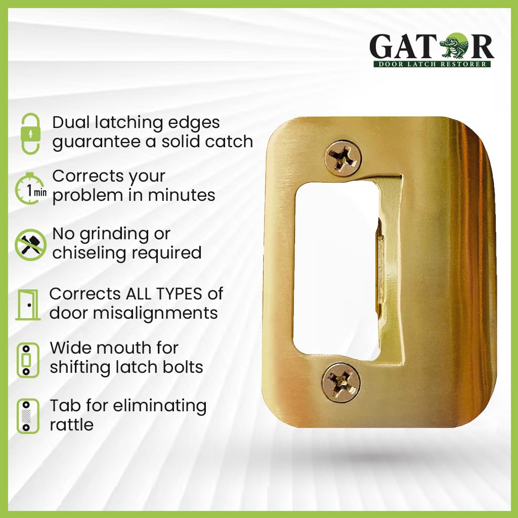 Prime-Line Fix-A-Latch Strike Plate Repair Kit, 1-3/8 In. And 1-3/4 In, Steel, Satin Nickel Plated Finish, White Plastic Base FAL2SN - The Home Depot - View #6