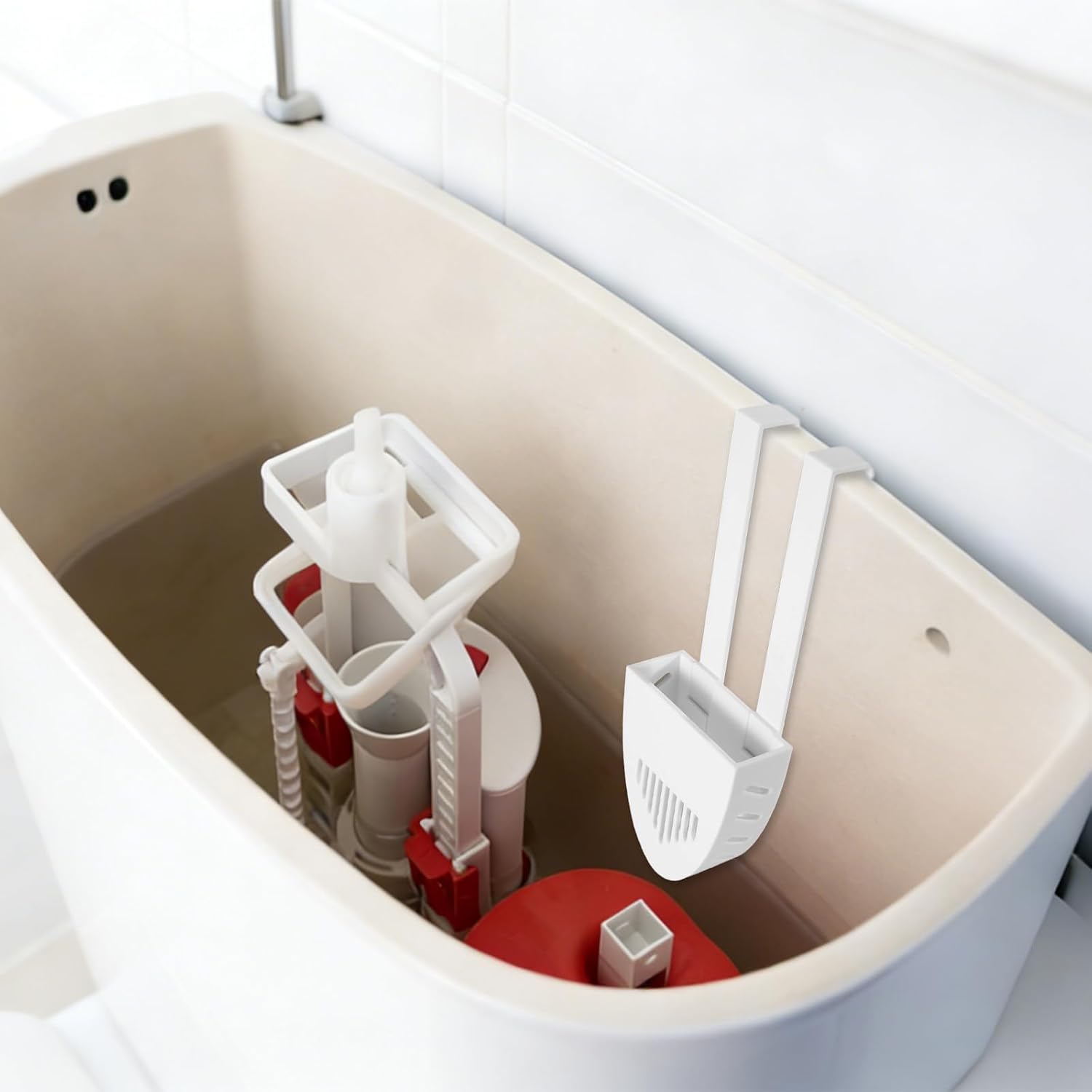 1 Sets Toilet Tank Pucks Holder, Hanging Toilet Bowl Carrier Hook Pucks Holder Hanger Bracket Caddy Avoids Crumbling from Water Tank